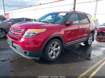 2013 FORD EXPLORER LIMITED Red  Gasoline 1FM5K8F88DGC86801 photo #3