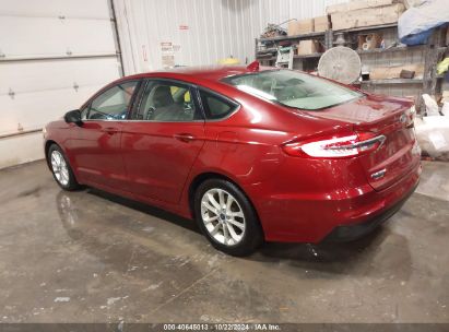 2019 FORD FUSION SE Red  Gasoline 3FA6P0HD0KR198939 photo #4