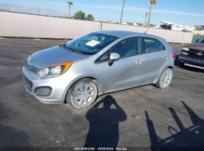 2013 KIA RIO LX Silver  Gasoline KNADM5A36D6099810 photo #3