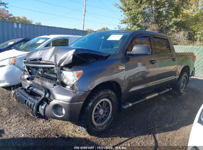 2012 TOYOTA TUNDRA CREWMAX SR5 Gray  Gasoline 5TFDY5F19CX228002 photo #3