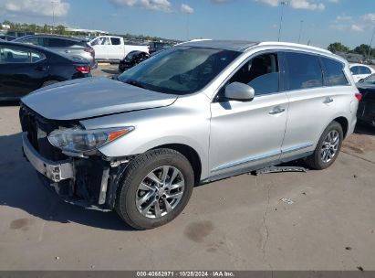 2013 INFINITI JX35 Silver  Gasoline 5N1AL0MN9DC352642 photo #3