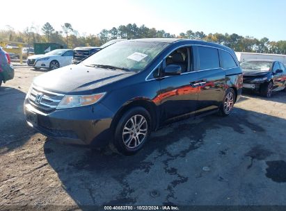 2012 HONDA ODYSSEY EX-L Black  Gasoline 5FNRL5H62CB011267 photo #3