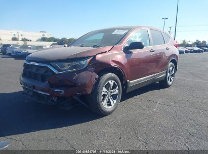 2019 HONDA CR-V LX Burgundy  Gasoline 2HKRW5H36KH415458 photo #3