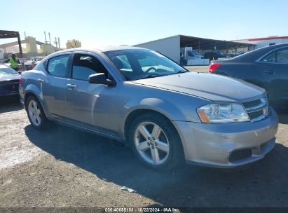 2013 DODGE AVENGER SE Silver  Gasoline 1C3CDZAB9DN535833 photo #1