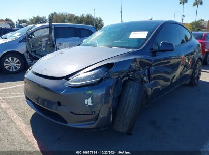 2022 TESLA MODEL Y PERFORMANCE DUAL MOTOR ALL-WHEEL DRIVE Gray  Electric 7SAYGDEF8NF398556 photo #3