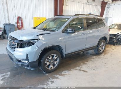 2022 HONDA PASSPORT AWD TRAILSPORT Blue  Gasoline 5FNYF8H62NB008716 photo #3