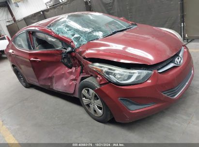 2016 HYUNDAI ELANTRA SE Red  Gasoline 5NPDH4AE7GH694520 photo #1