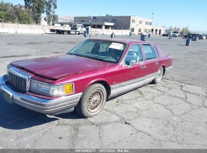 1990 LINCOLN TOWN CAR SIGNATURE Burgundy  Gasoline 1LNCM82FXLY750749 photo #3