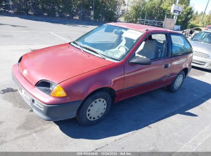 1994 GEO METRO Red  Gasoline 2C1MR2467R6707650 photo #3