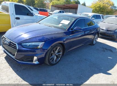 2022 AUDI A5 SPORTBACK PREMIUM PLUS 40 TFSI QUATTRO S TRONIC Blue  Gasoline WAUCBCF55NA032596 photo #3