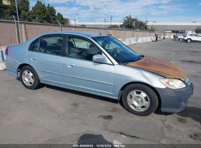 2004 HONDA CIVIC HYBRID Teal  Hybrid JHMES96644S016145 photo #1