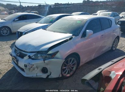 2011 LEXUS CT 200H PREMIUM White  Hybrid JTHKD5BH0B2046270 photo #3