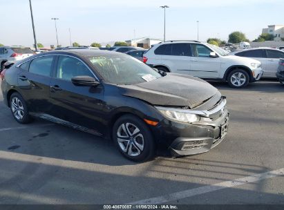 2017 HONDA CIVIC LX Black  Gasoline 2HGFC2F55HH523734 photo #1