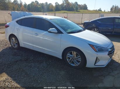 2019 HYUNDAI ELANTRA SEL White  Gasoline 5NPD84LF0KH421157 photo #1