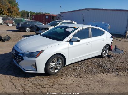 2019 HYUNDAI ELANTRA SEL White  Gasoline 5NPD84LF0KH421157 photo #3