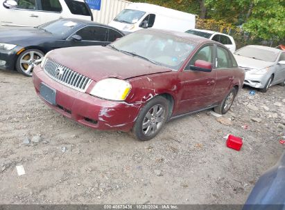 2005 MERCURY MONTEGO LUXURY Burgundy  Gasoline 1MEFM40185G613222 photo #3