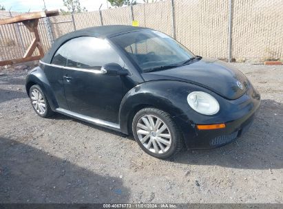 2008 VOLKSWAGEN NEW BEETLE SE Black  Gasoline 3VWRG31Y48M402229 photo #1