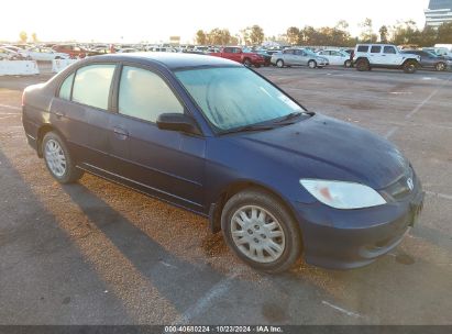 2005 HONDA CIVIC LX Blue  Gasoline 2HGES16565H581128 photo #1