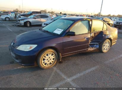 2005 HONDA CIVIC LX Blue  Gasoline 2HGES16565H581128 photo #3