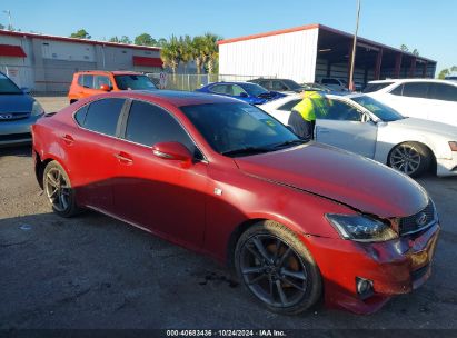 2011 LEXUS IS 250 Red  Gasoline JTHBF5C2XB5155869 photo #1