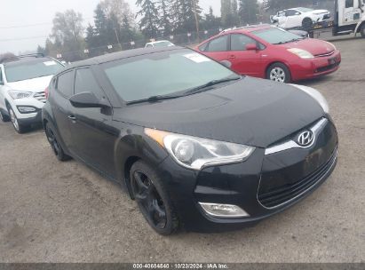 2012 HYUNDAI VELOSTER BASE W/GRAY Black  Gasoline KMHTC6ADXCU072423 photo #1