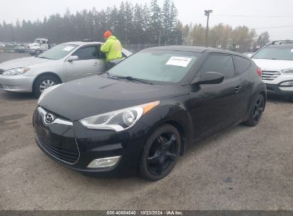 2012 HYUNDAI VELOSTER BASE W/GRAY Black  Gasoline KMHTC6ADXCU072423 photo #3