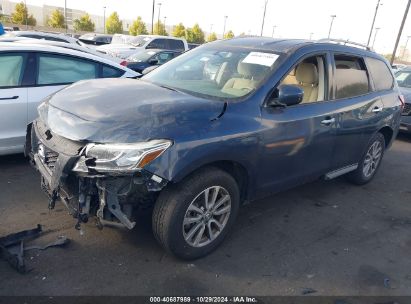 2015 NISSAN PATHFINDER S Blue  Gasoline 5N1AR2MN4FC652098 photo #3