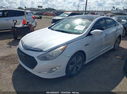 2015 HYUNDAI SONATA HYBRID LIMITED White  Hybrid KMHEC4A48FA120925 photo #3