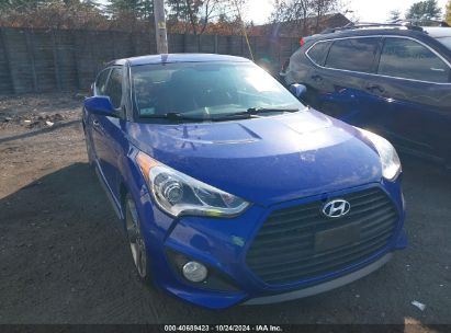 2014 HYUNDAI VELOSTER TURBO R-SPEC Blue  Gasoline KMHTC6AE6EU206016 photo #1