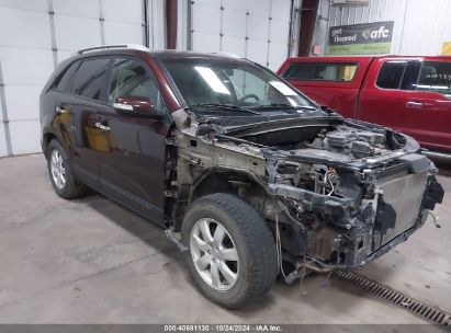 2013 KIA SORENTO LX Burgundy  Gasoline 5XYKT3A67DG348141 photo #1