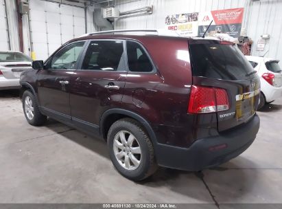 2013 KIA SORENTO LX Burgundy  Gasoline 5XYKT3A67DG348141 photo #4