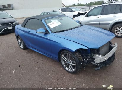 2018 BMW 230I Blue  Gasoline WBA2M7C53JVA97518 photo #1