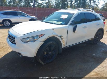 2013 INFINITI FX37 White  Gasoline JN8CS1MU7DM142326 photo #3