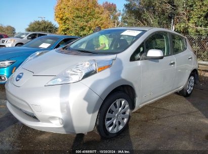 2015 NISSAN LEAF S Silver  Electric 1N4AZ0CP7FC327995 photo #3