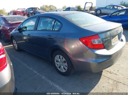 2012 HONDA CIVIC SDN LX Gray  Gasoline 2HGFB2F50CH325848 photo #4