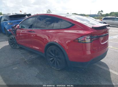 2022 TESLA MODEL X PLAID TRI MOTOR ALL-WHEEL DRIVE Red  Electric 7SAXCBE65NF332929 photo #4