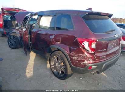 2021 HONDA PASSPORT AWD EX-L Burgundy  Gasoline 5FNYF8H53MB014868 photo #4