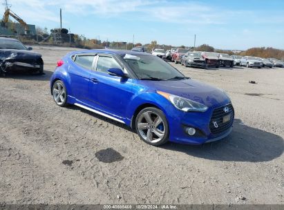 2013 HYUNDAI VELOSTER TURBO W/BLACK Blue  Gasoline KMHTC6AE3DU153791 photo #1