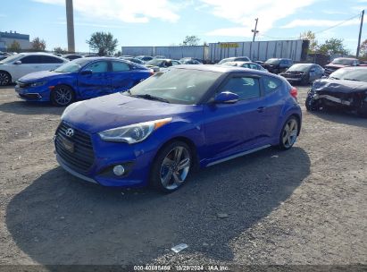 2013 HYUNDAI VELOSTER TURBO W/BLACK Blue  Gasoline KMHTC6AE3DU153791 photo #3