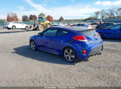 2013 HYUNDAI VELOSTER TURBO W/BLACK Blue  Gasoline KMHTC6AE3DU153791 photo #4