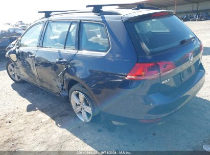 2015 VOLKSWAGEN GOLF SPORTWAGEN TDI S 4-DOOR Blue  Diesel 3VWCA7AU8FM512208 photo #4