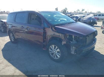 2017 KIA SEDONA LX Burgundy  Gasoline KNDMB5C11H6232189 photo #1