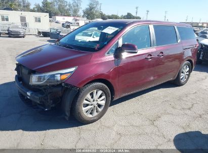 2017 KIA SEDONA LX Burgundy  Gasoline KNDMB5C11H6232189 photo #3