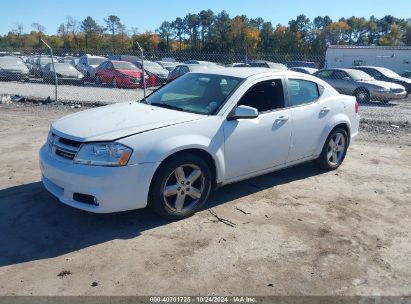 2013 DODGE AVENGER SXT White  Gasoline 1C3CDZCB5DN680414 photo #3