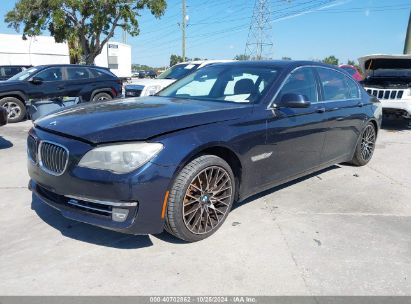 2013 BMW 740LI Blue  Gasoline WBAYE4C58DDW22781 photo #3