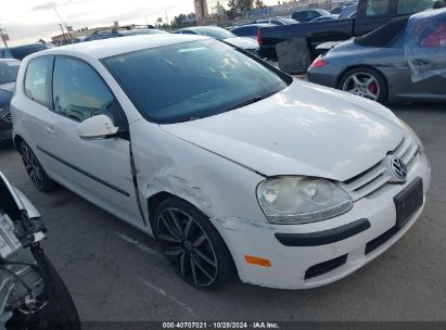 2009 VOLKSWAGEN RABBIT S White  Gasoline WVWAB71K69W119205 photo #1