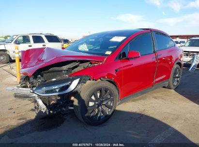 2023 TESLA MODEL X DUAL MOTOR ALL-WHEEL DRIVE/STANDARD RANGE Red  Electric 7SAXCDE54PF429920 photo #3