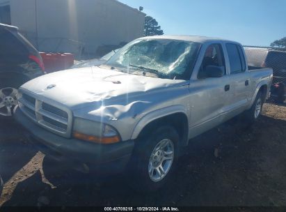 2003 DODGE DAKOTA SPORT/SXT Silver  Gasoline 1D7HL38X93S282800 photo #3