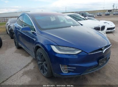 2016 TESLA MODEL X Blue  Electric 5YJXCBE48GF011076 photo #1