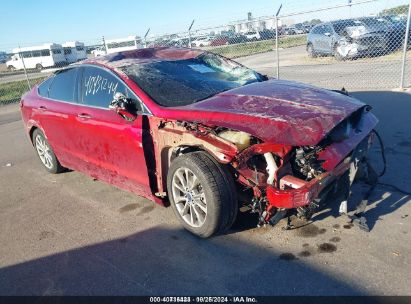 2017 FORD FUSION SE Red  Gasoline 3FA6P0HD8HR275002 photo #1